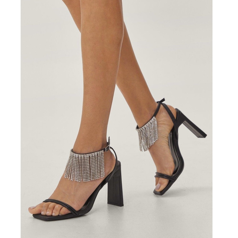 Women’s nasty gal black, diamond heel